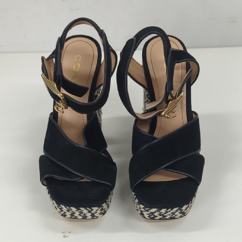 New Coach Talina Sandal Black Size 5 - Picture 2 of 10